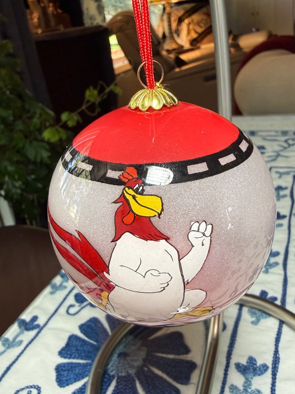 Midwest Cannon Falls Christmas Ornament Looney Foghorn Chicken Hawk Handpainted